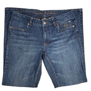 Harley Davidson 99025-08VP Womens Bootcut Jeans Dark Wash Size 8 P